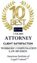 Workers' Compensation Law Division 10 Best Award logo